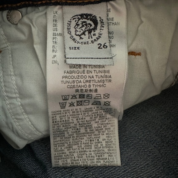 Diesel Babhila Jeans Women Blue Distressed Skinny Fit Denim Pants Tag 26x32 - Picture 10 of 11